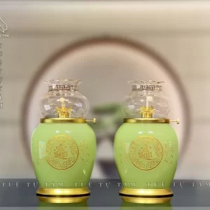 Đèn Dầu Bầu Xanh