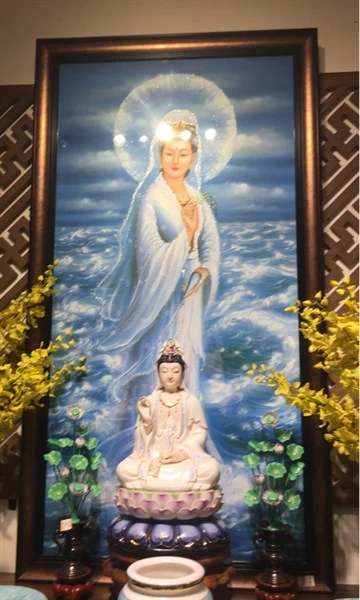Tranh Tượng Quan Âm Nam Hải