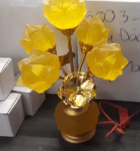 Đèn sen lưu ly hoa cánh búp cát tường 5 bông