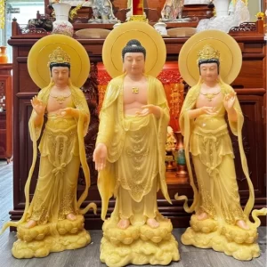 Tam Thánh Đứng Thạch Anh vàng