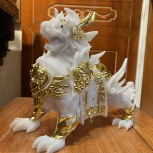 Tỳ hưu trắng viền kim